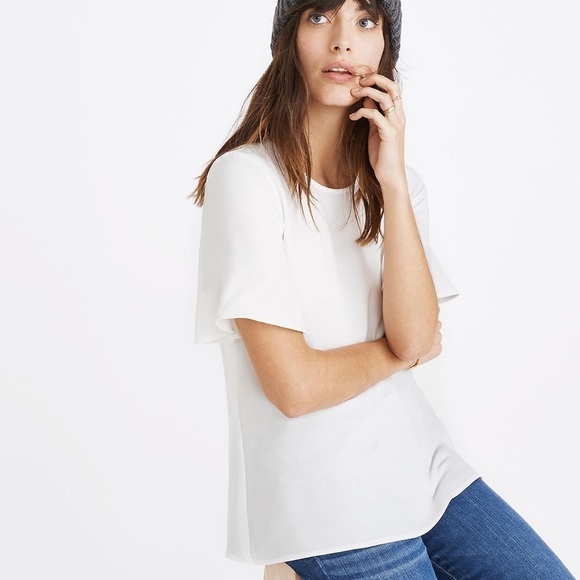 MADEWELL Flare Hem Top - Picture 1 of 9